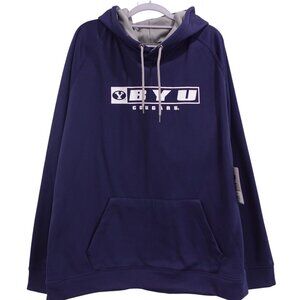 NWT Colosseum Mens BYU Cougars Hoodie Sweatshirt Sz XXL Navy Blue Pullover